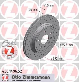 Тормозной диск ZIMMERMANN 430149652