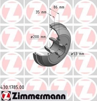 Тормозной барабан ZIMMERMANN 430178500 (фото 1)