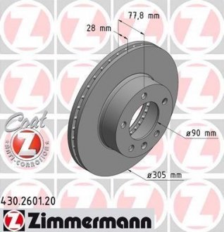 Гальмівний диск ZIMMERMANN 430260120