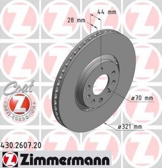 Гальмівний диск ZIMMERMANN 430260720