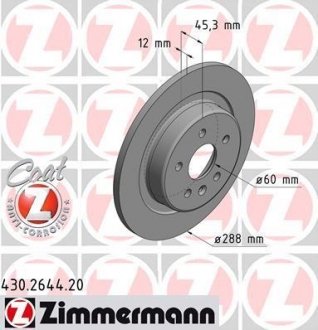 Тормозные диски задние ZIMMERMANN 430.2644.20