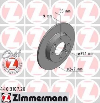 Гальмівний диск ZIMMERMANN 440310720