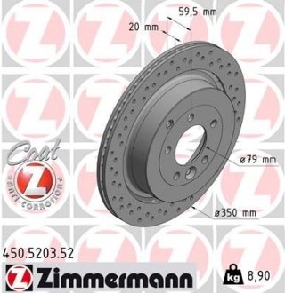 Тормозной диск ZIMMERMANN 450520352