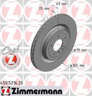 Диск тормозной ZIMMERMANN 450521620