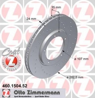 Тормозной диск ZIMMERMANN 460150452