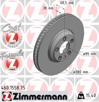 Диск тормозной PORSCHE CAYENNE 03-10 PP ZIMMERMANN 460155875