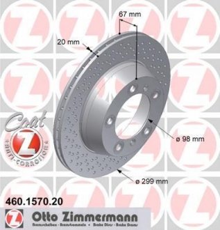 Тормозной диск ZIMMERMANN 460157020