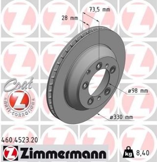 Гальмiвнi диски ZIMMERMANN 460452320