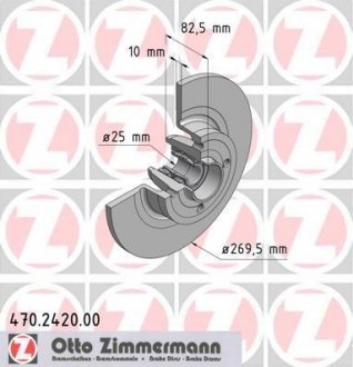 Тормозной диск ZIMMERMANN 470242000