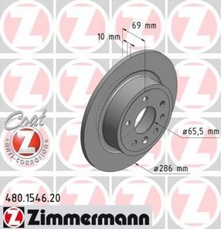 Тормозной диск ZIMMERMANN 480154620