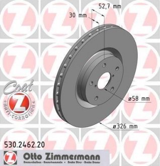 Тормозной диск ZIMMERMANN 530246220