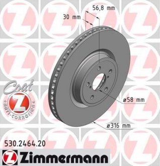 Тормозной диск ZIMMERMANN 530246420 (фото 1)