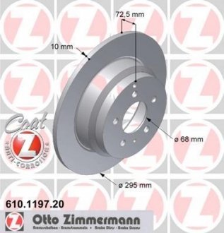 Гальмівний диск ZIMMERMANN 610119720