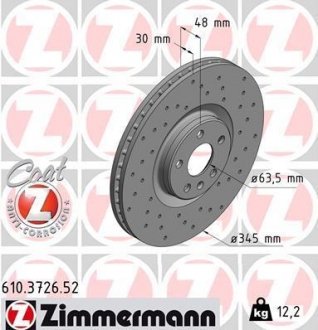 Диск тормозной SPORT Z ZIMMERMANN 610372652