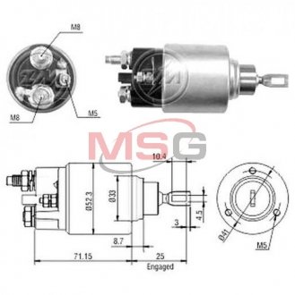 Втягуюче реле стартера ZM ZM376