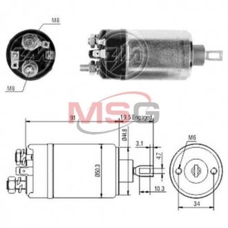 Втягуюче реле стартера ZM ZM522