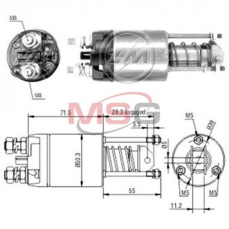 Реле втягуюче стартера ZM ZM651