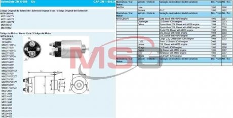 Втягивающее реле ZM ZM6698 (фото 1)